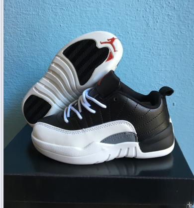 kid air jordan 12 low top shoes-001